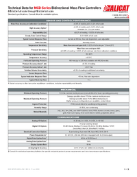 Thumbnail of document Data Sheet - MCDS Series Bidirectional Mass Flow Controllers for Corrosives